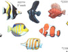 Six Saltwater Fish Flats or Magnets