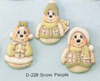 Snow People Magnets